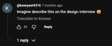 @ksenyast4316 : Imagine describe this on the design interview 😅